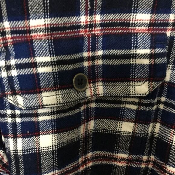 JACHS Thick, heavy %100 cotton twill plaid button down - Picture 5 of 9